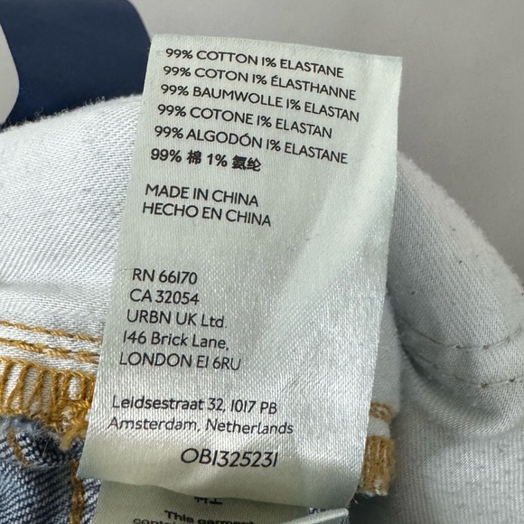 Anthropologie Pilcro The Vintage Straight Raw Hem Distressed Jeans Dark Wash 27 - Picture 14 of 16